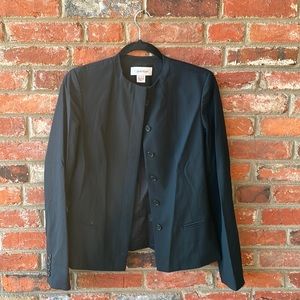 Calvin Klein black suit jacket with mandarin collar